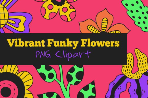 Download Vibrant Funky Flowers PNG Clipart - Png Collection
