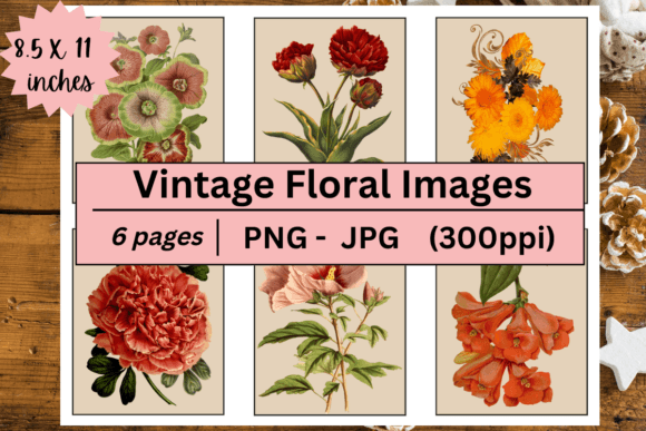 Download Vintage Floral Digital Images - Vintage Collection