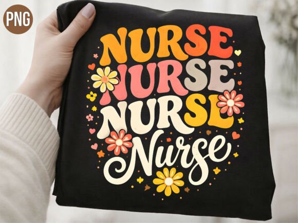 Download Retro Groovy Nurse Flower Power PNG - Png Collection