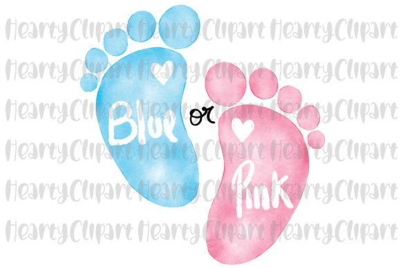 Download Blue or Pink Baby Feet PNG Gender Reveal - Png Collection