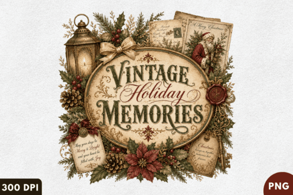 Download Vintage Holiday Memories Rustic Christma - Vintage Collection