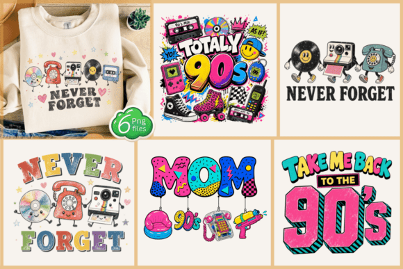 Download Retro 90s Nostalgia PNG Bundle - Png Collection