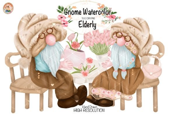 Download Gnome Old Watercolor Clipart,Elderly Png - Png Collection