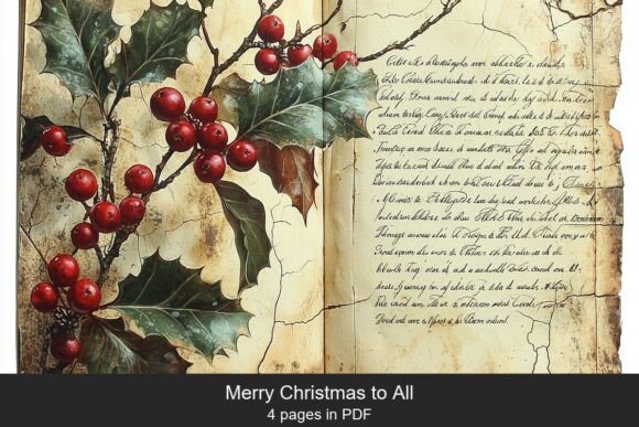 Download Vintage Holly Journal Pages - Vintage Collection