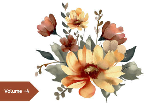 Download Vintage Watercolor Flowers Volume –4 - Vintage Collection
