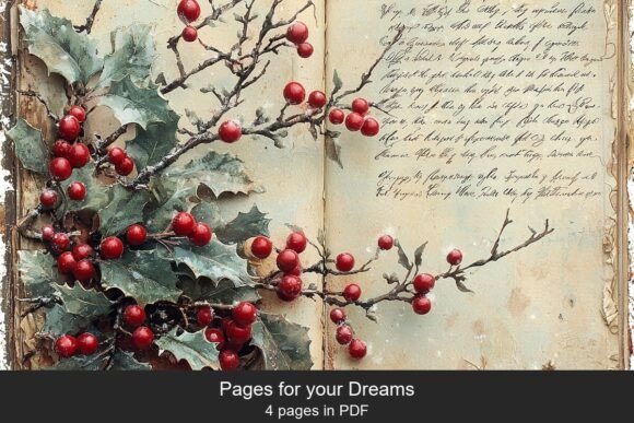 Download Vintage Holly Journal Pages - Vintage Collection