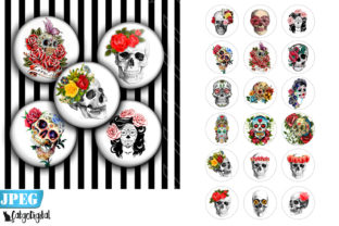 Download Flower Skulls Printable Digital Images - Printable Collection