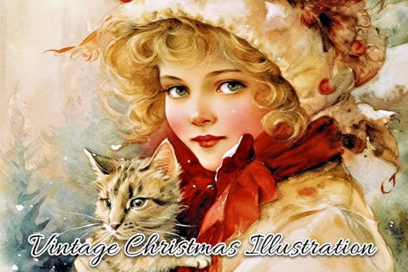Download Vintage Christmas Card Illustration VIII - Vintage Collection