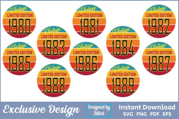 Download Vintage 1980s Limited Edition SVG Pack - Vintage Collection