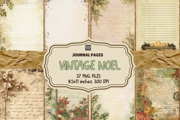 Download Vintage Noel Journal Pages - Vintage Collection