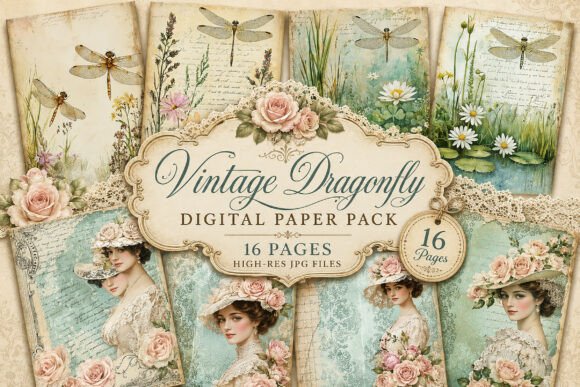 Download Vintage Victorian Lady Portrait Junk Set - Vintage Collection