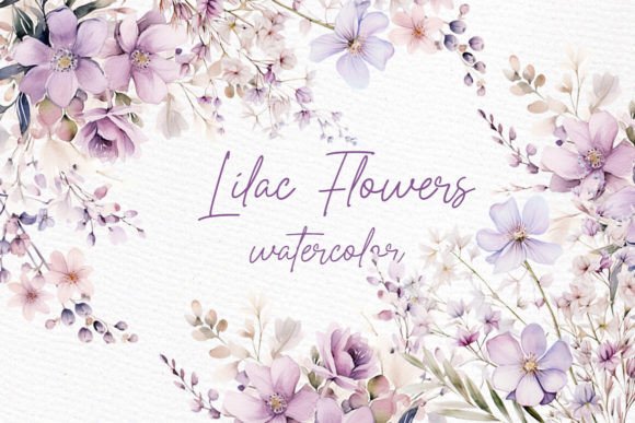 Download Watercolor Lilac Flowers Png Lilac Png - Png Collection