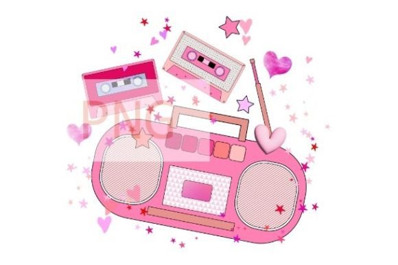 Download Retro Radio Cassette Png Pink Vintage - Vintage Collection