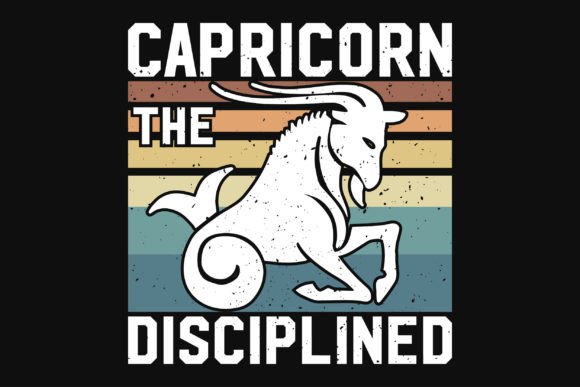 Download Capricorn Vintage Graphics Tshirt Design - Vintage Collection