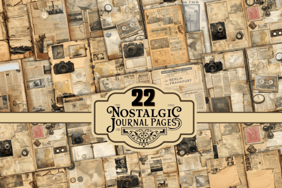 Download Vintage Newsprint Junk Journal Pages - Vintage Collection