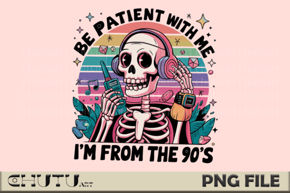 Download Retro Skeleton PNG - 90s Nostalgia Vibe - Png Collection