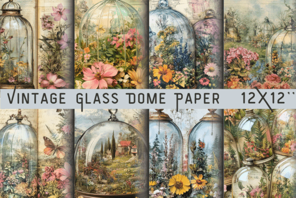 Download Vintage Glass Dome Paper - Vintage Collection