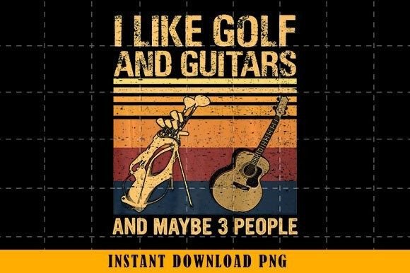 Download Vintage I Like Golf and Guitars Guitaris - Vintage Collection
