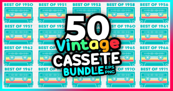 Download Vintage Retro Cassette Tape Bundle - Vintage Collection