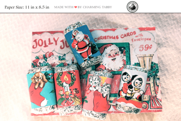 Download Vintage Christmas Treat Box Printables - Vintage Collection