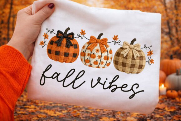 Download Faux Yarn Fall Vibes Pumpkin Png - Png Collection