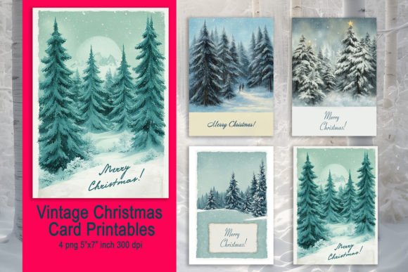 Download Vintage Christmas Card Merry Christmas - Vintage Collection