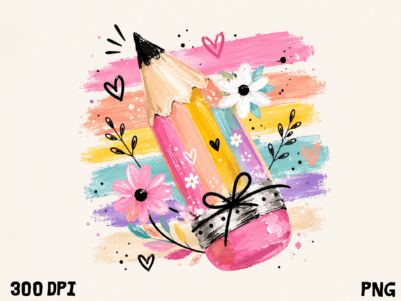 Download Teacher Pencil Watercolor PNG - Png Collection