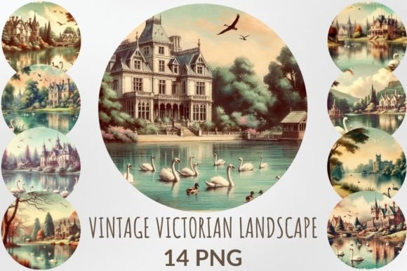 Download Vintage Victorian Landscape Sublimation - Vintage Collection