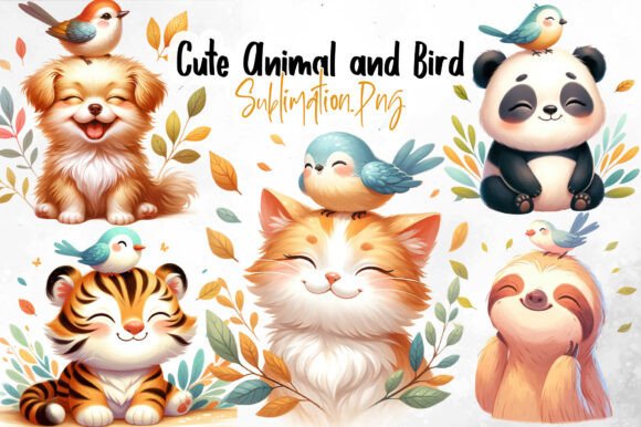 Download Cute Animal and Bird Nursery Décor PNG - Png Collection