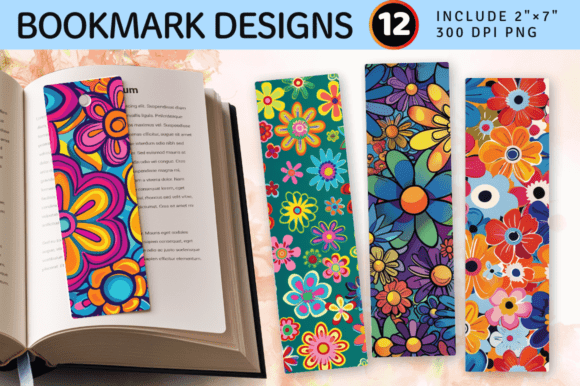 Download Funky Groovy Boho Flowers PNG Bookmark D - Png Collection