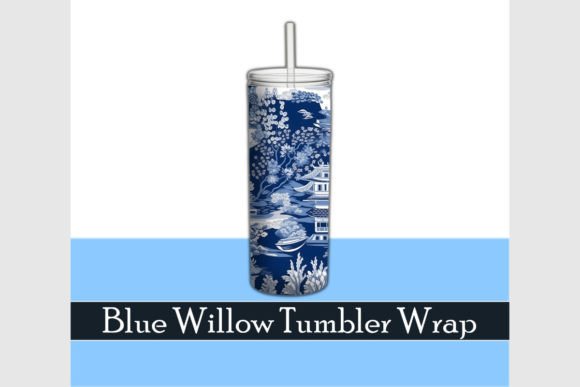Download Blue Willow Vintage Design Tumbler Wrap - Vintage Collection