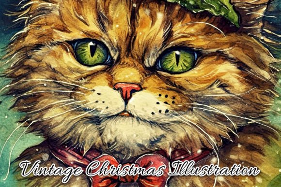 Download Vintage Christmas Card Illustration IX - Vintage Collection