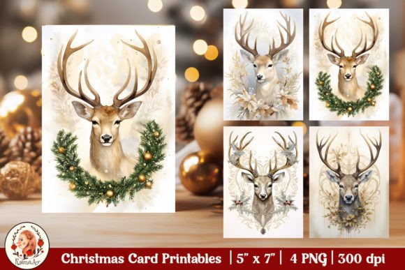 Download Vintage Christmas Card Christmas Deer - Vintage Collection