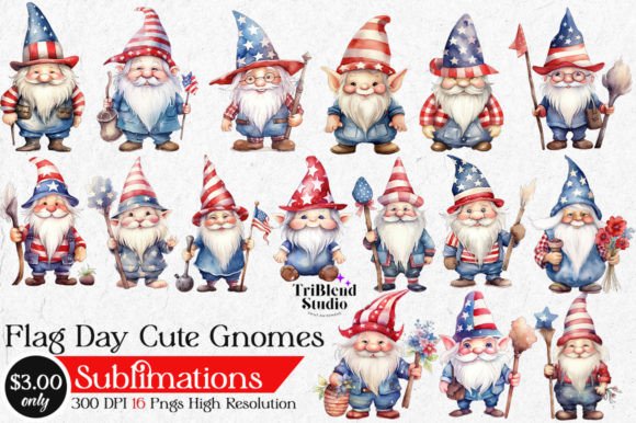 Download Flag Day Gnomes Sublimations - Sublimations Collection